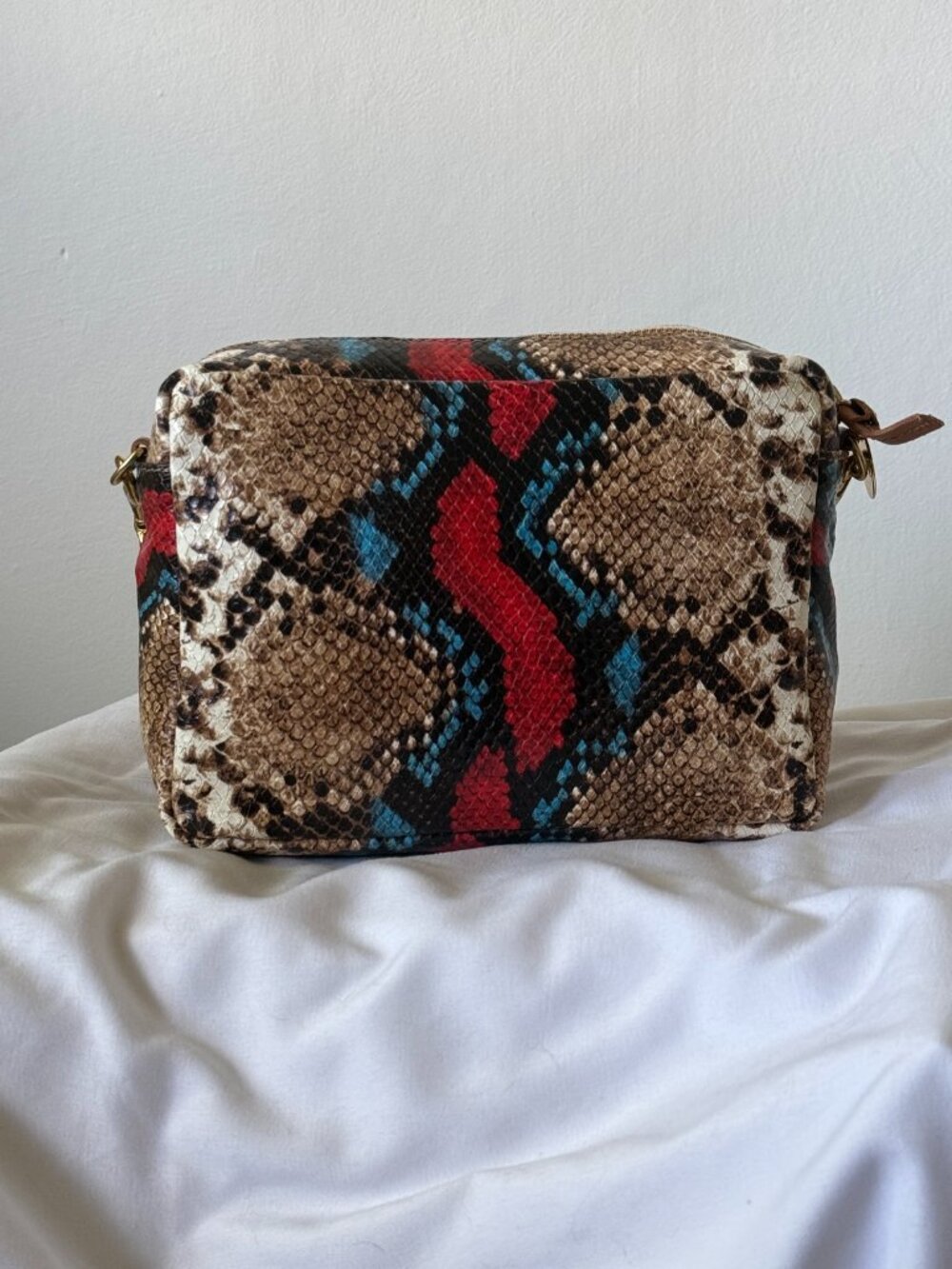 Clare V Midi Sac - Garden Snake Leather Crossbody Bag NWT